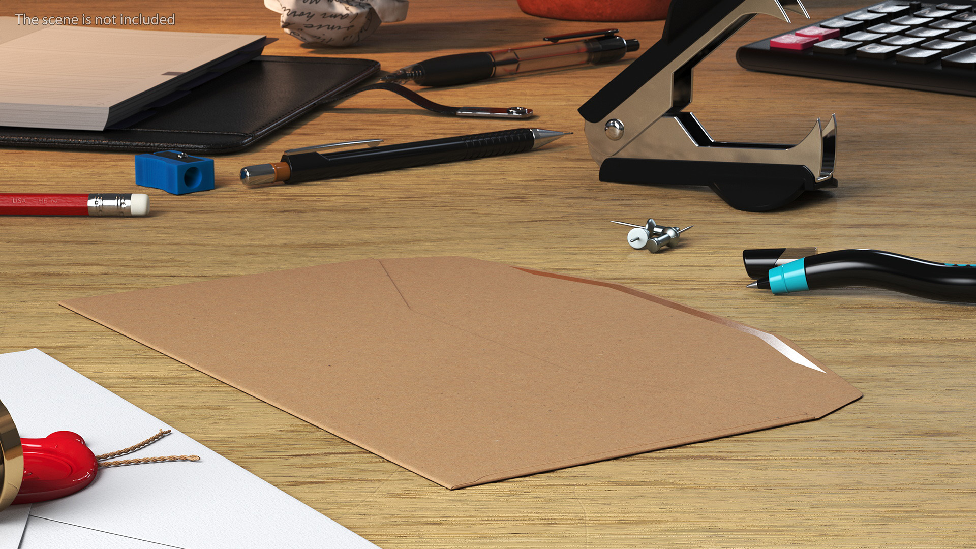 3D model Craft Paper Trapezium Envelope