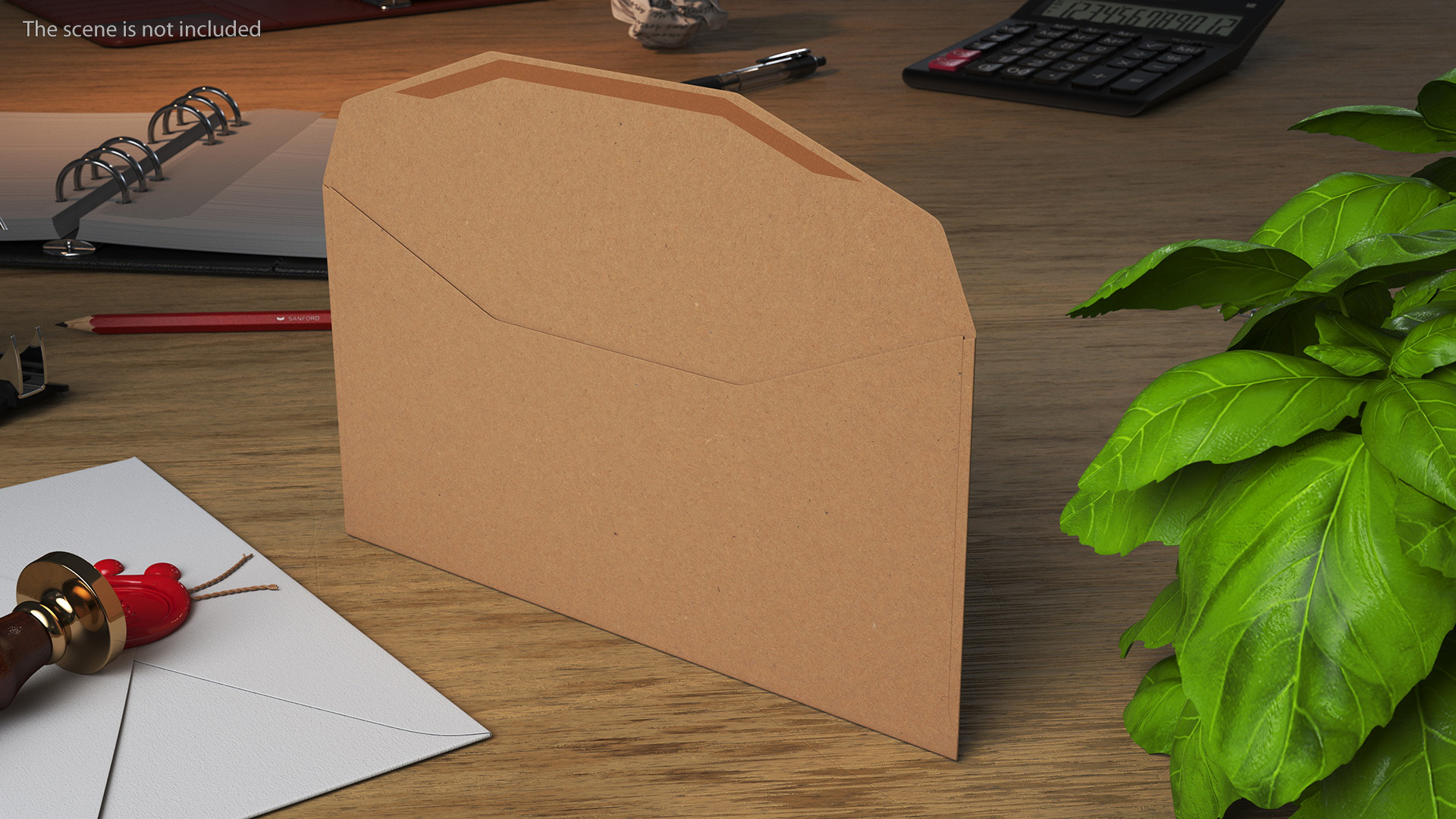 3D model Craft Paper Trapezium Envelope