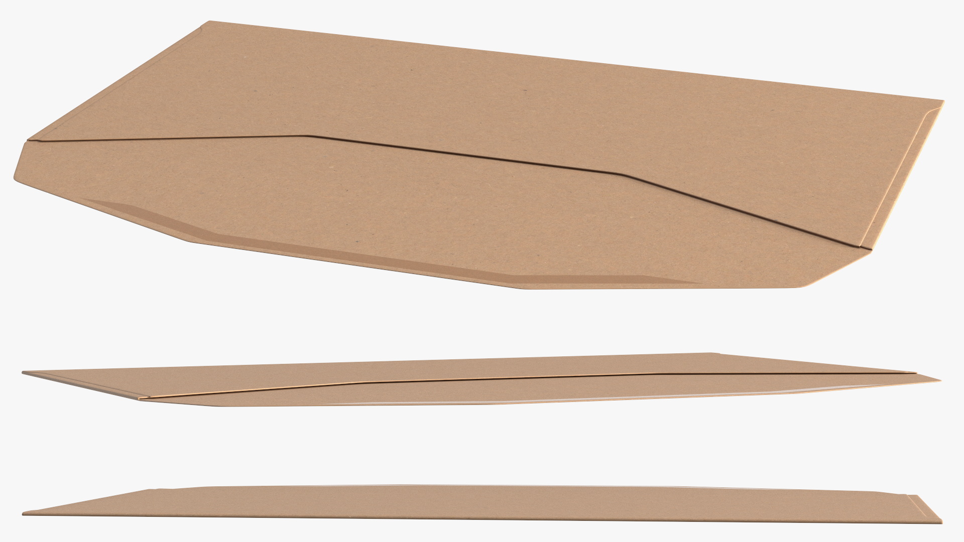 3D model Craft Paper Trapezium Envelope