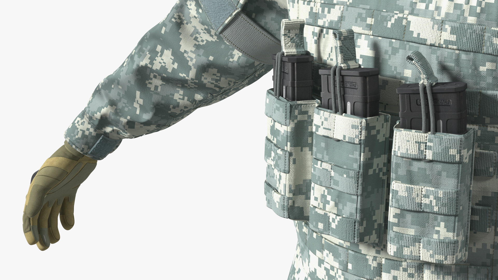 3D model Soldier Grey Camo with Night Visor Rigged for Cinema 4D