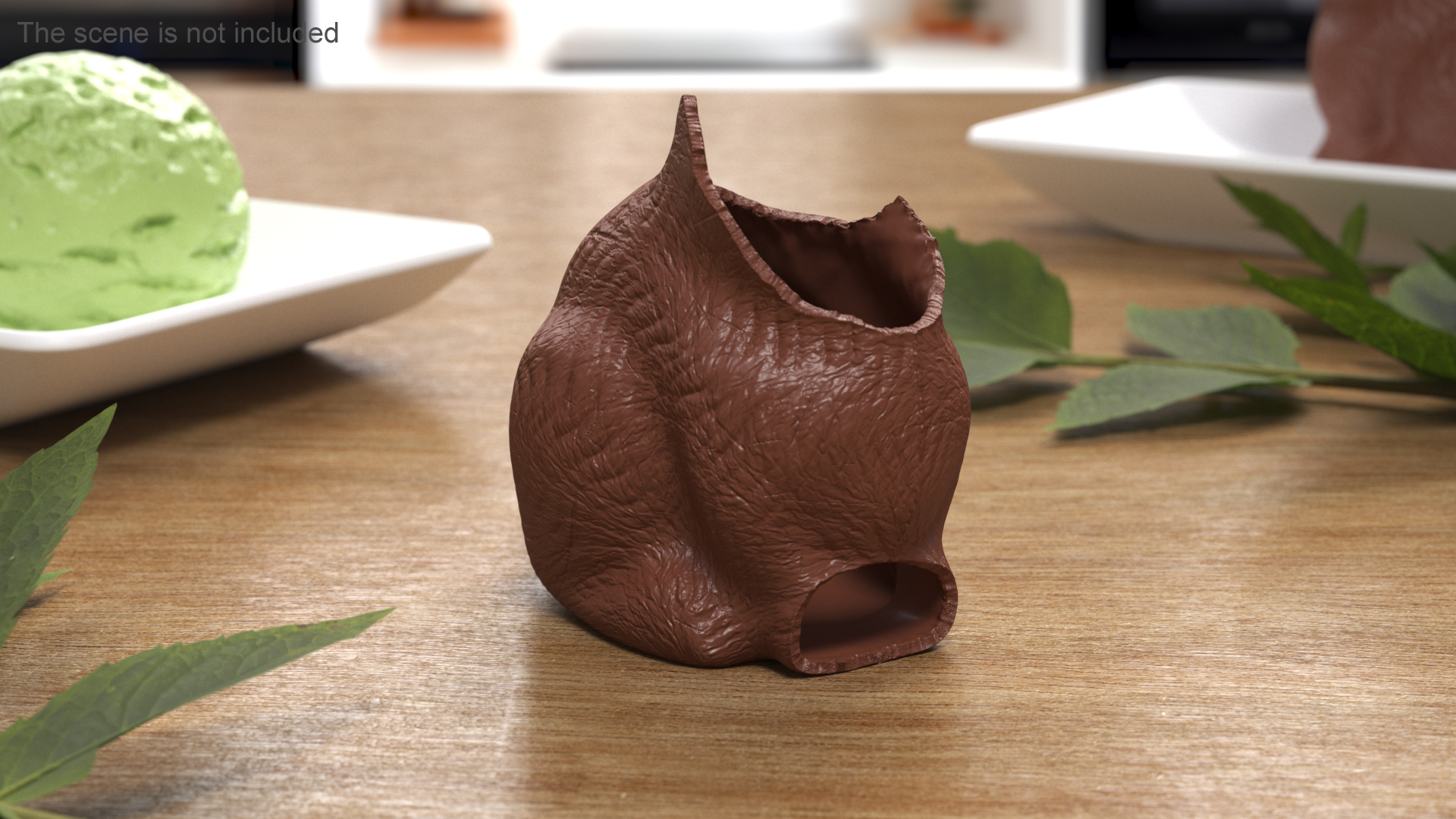 Chocolate Easter Bunny Without a Head 3D