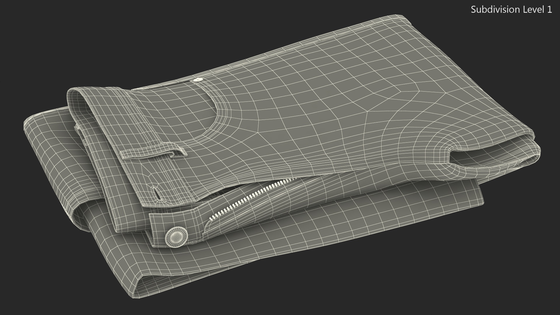 Folded Diesel Mens Jeans Gray 3D model