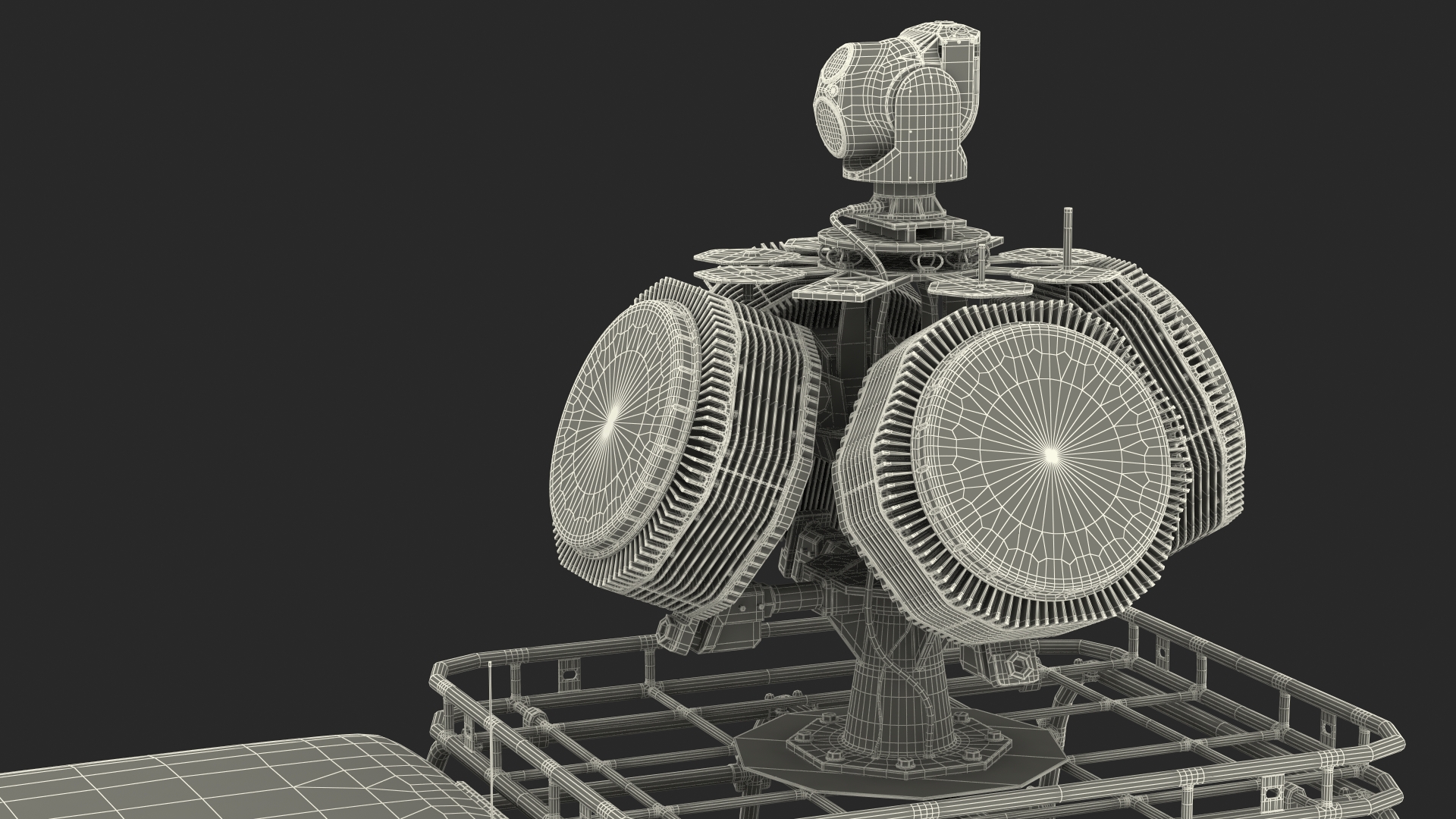 Ford F150 Raptor with X-MADIS Anti Drone System Rigged 3D model