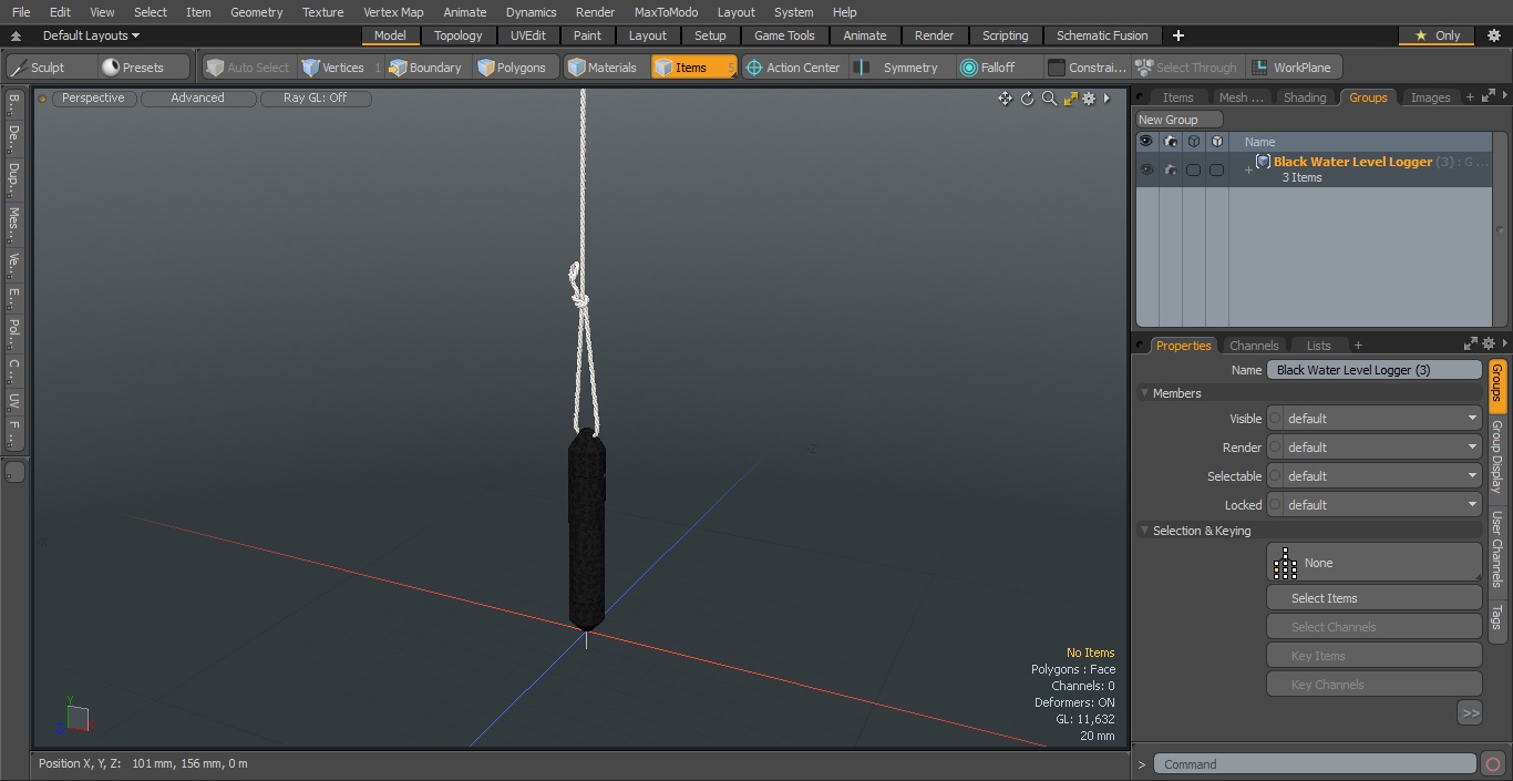 Black Water Level Logger 3D model