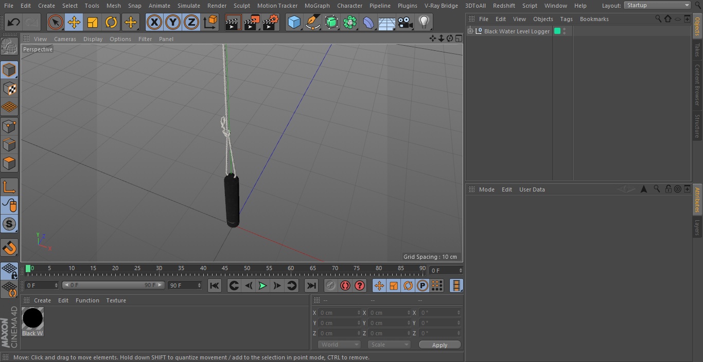Black Water Level Logger 3D model