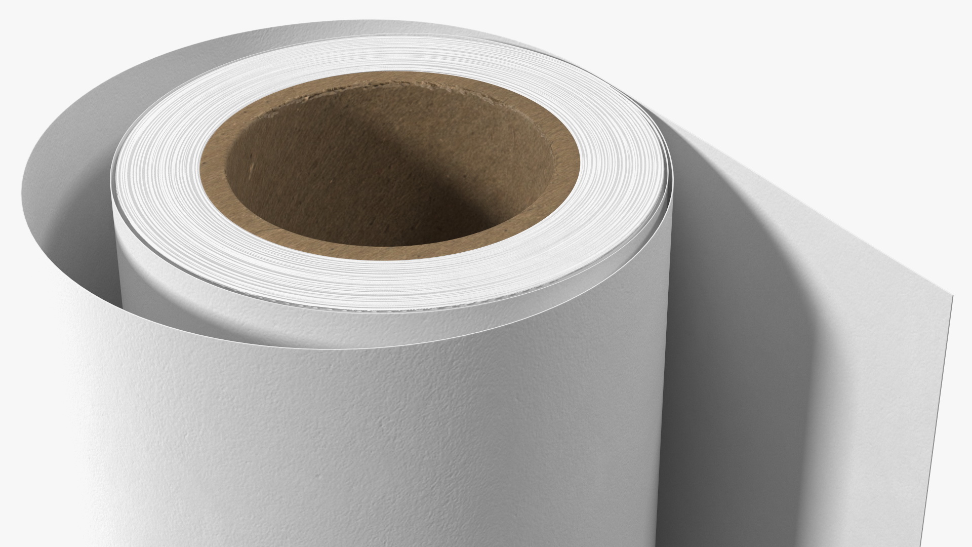 Eco White Wrapping Paper Roll 3D model
