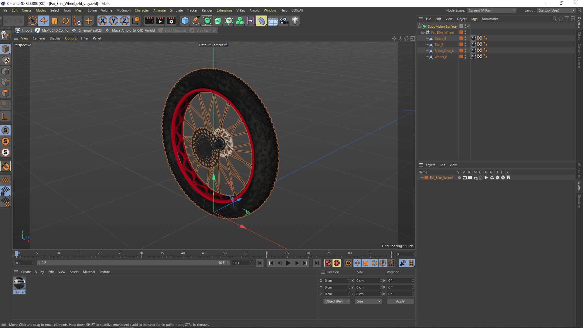 Fat Bike Wheel 3D model