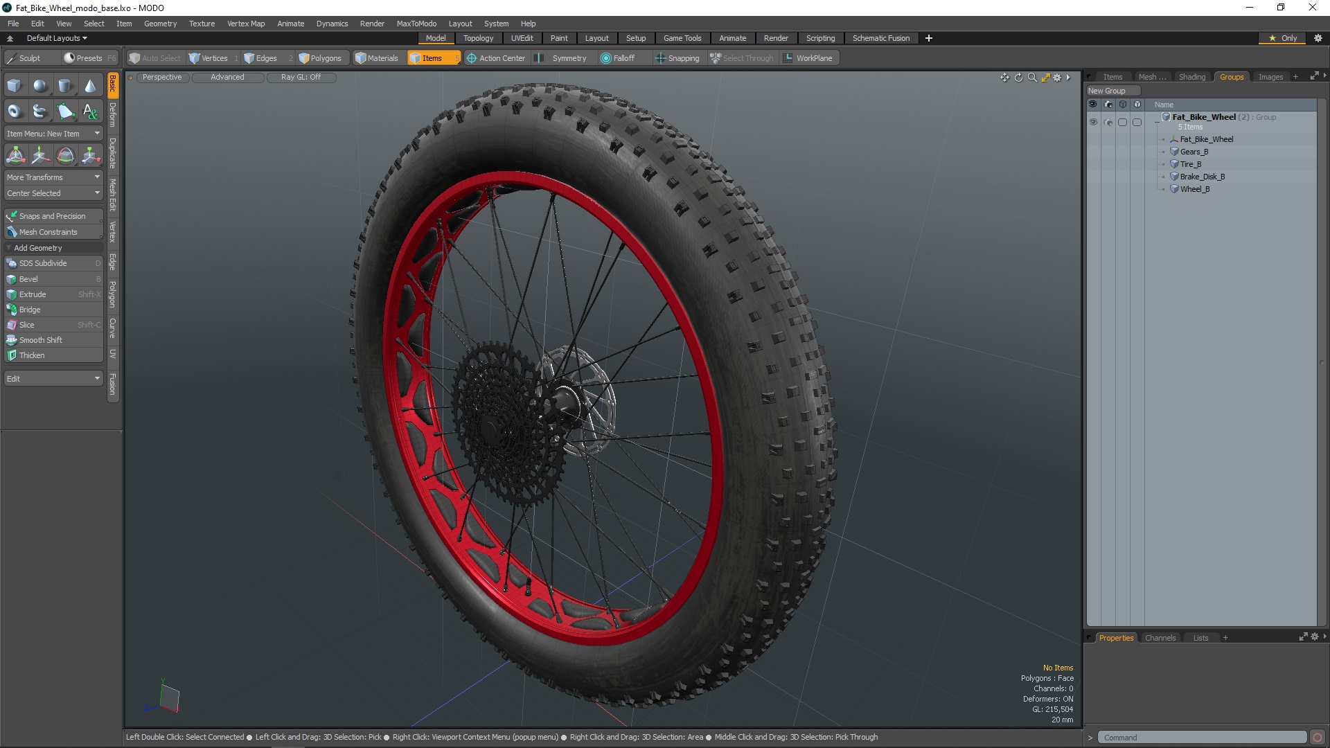 Fat Bike Wheel 3D model