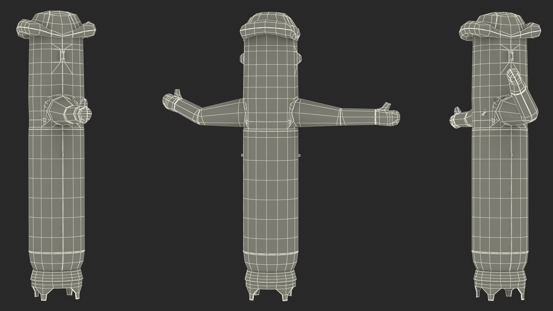 3D Inflatable Barker Left Hand Animated