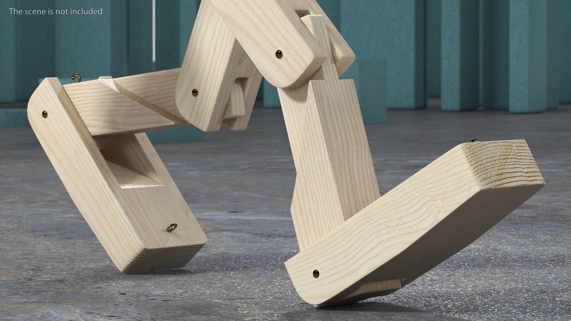 3D model Walk Raw Wooden Character