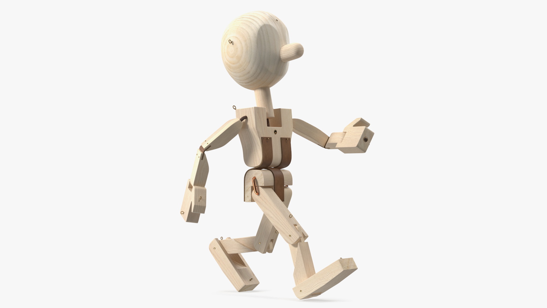 3D model Walk Raw Wooden Character