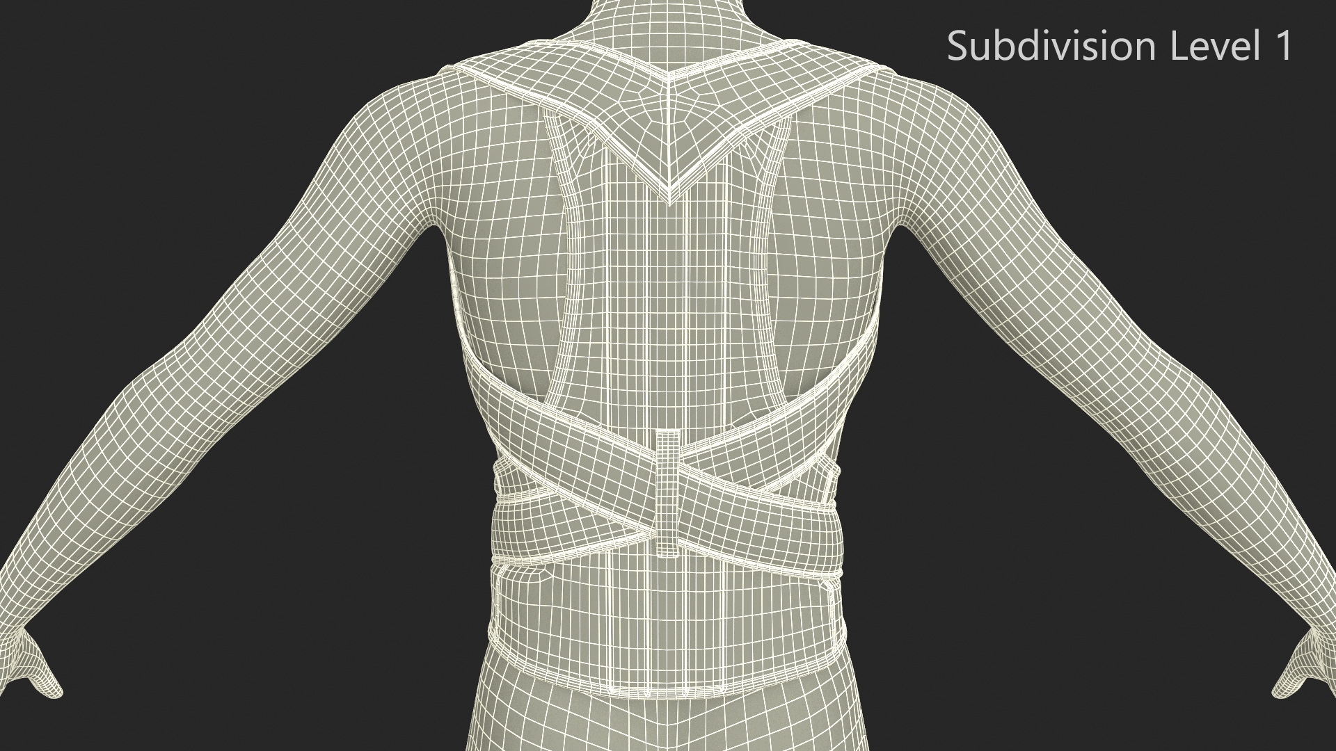 3D Posture Corrector for Women and Men on Mannequin model