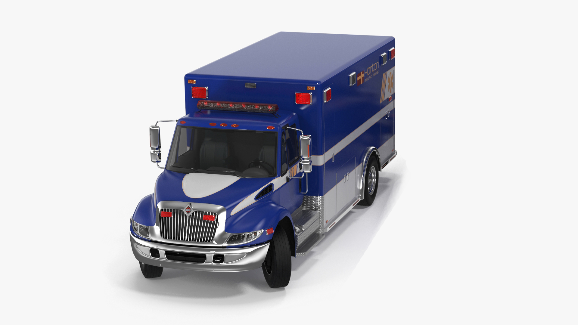International Durastar Ambulance Truck Rigged for Cinema 4D 3D model