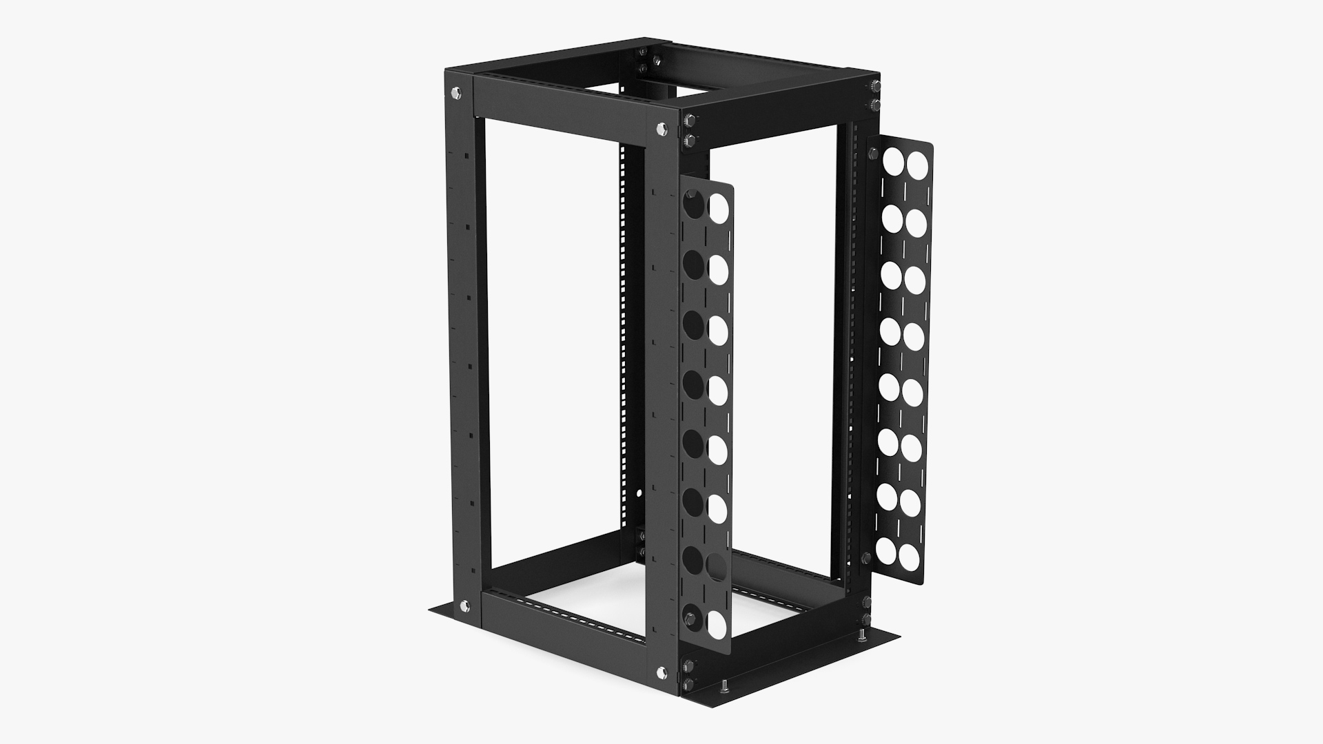 Open Frame Server Rack 24U Empty 3D