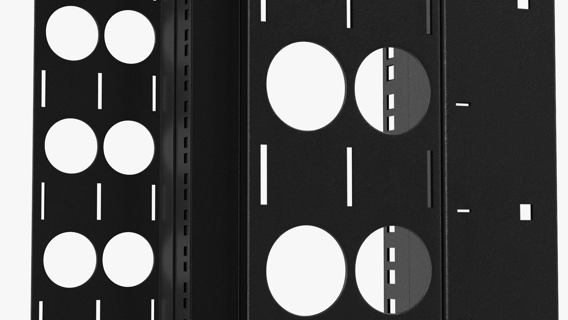 Open Frame Server Rack 24U Empty 3D