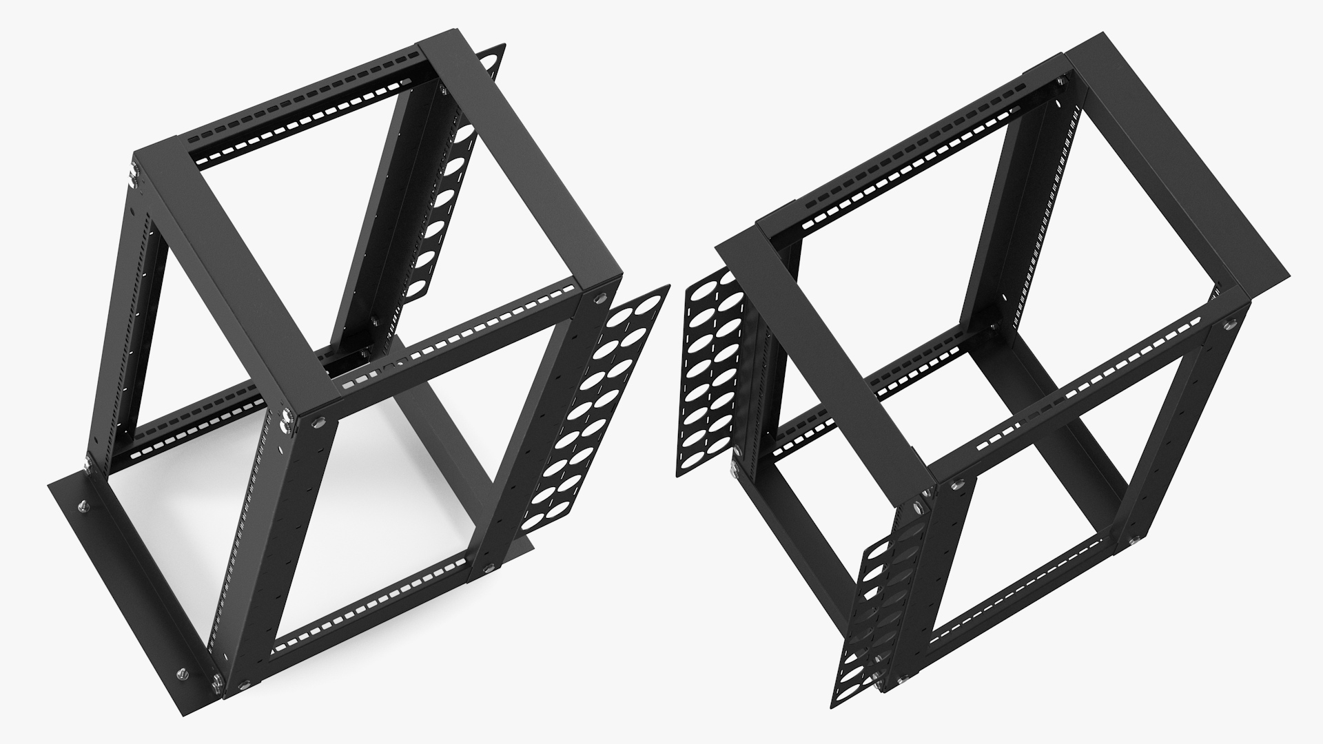 Open Frame Server Rack 24U Empty 3D