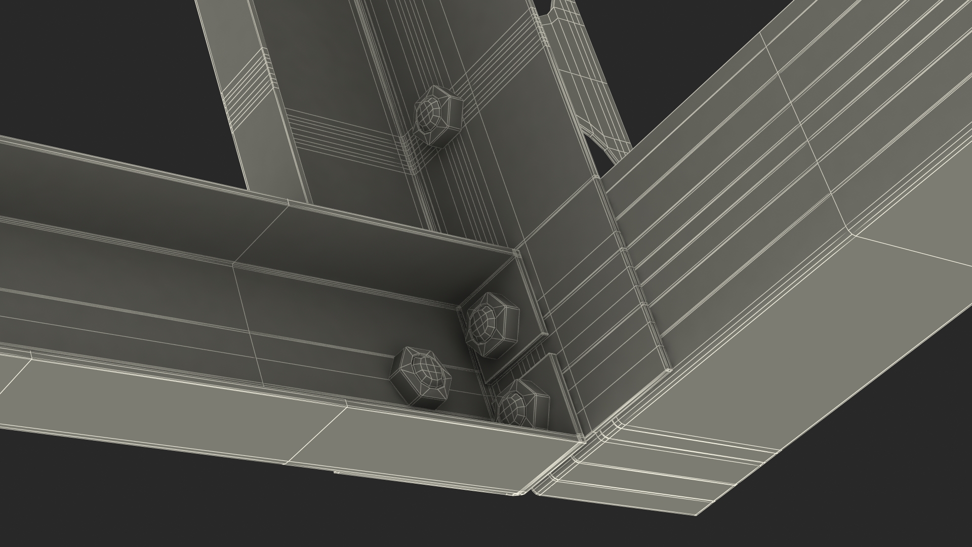 Open Frame Server Rack 24U Empty 3D