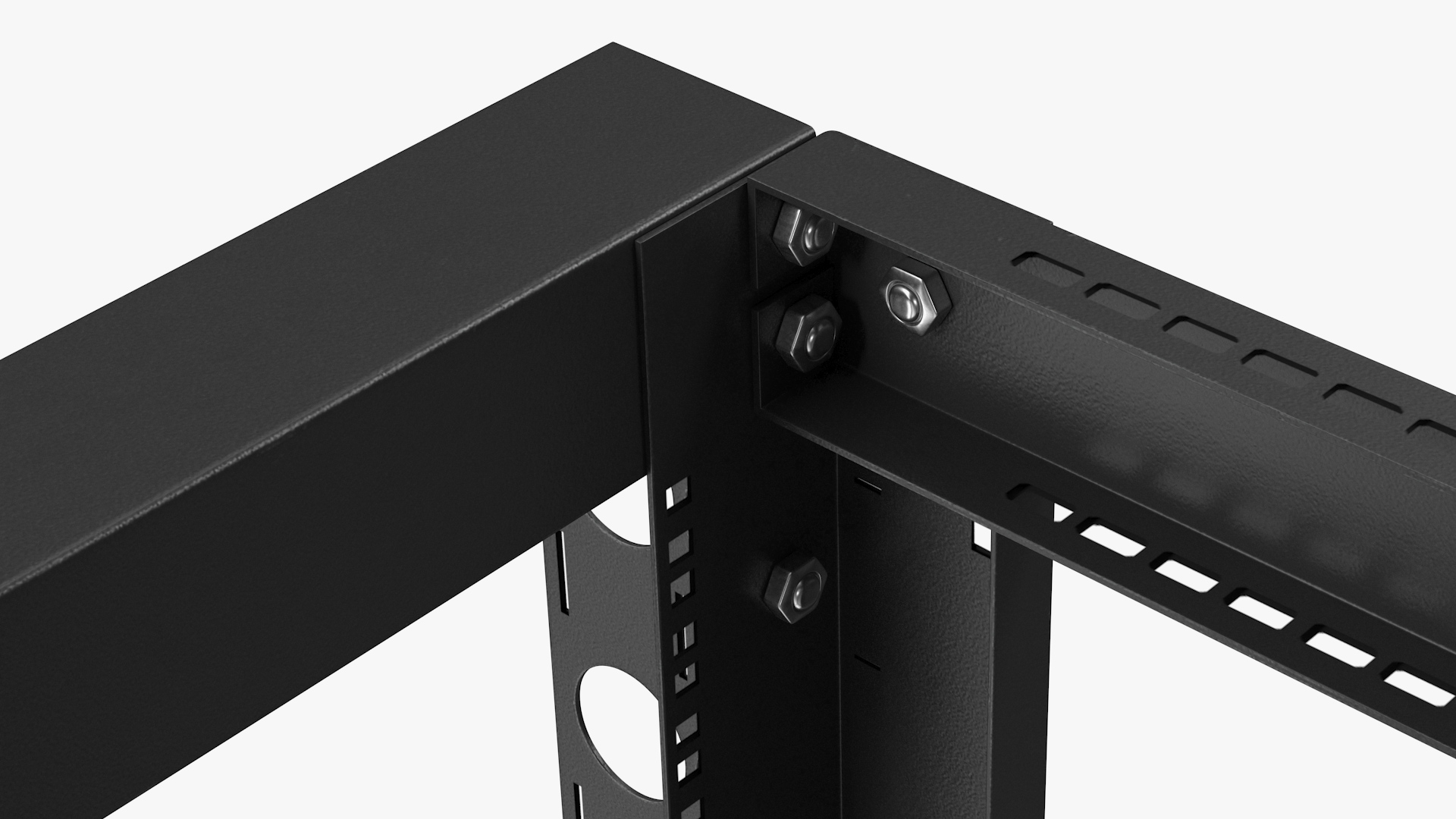 Open Frame Server Rack 24U Empty 3D