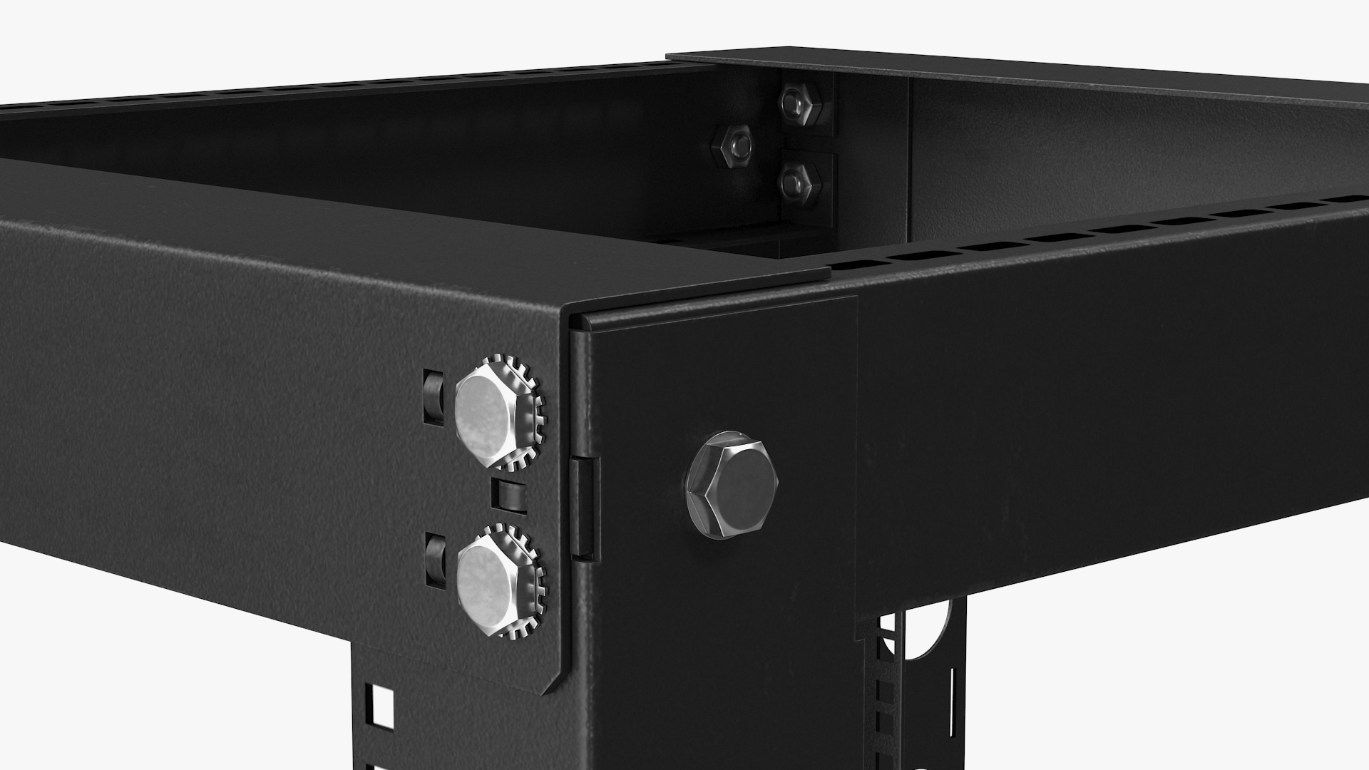 Open Frame Server Rack 24U Empty 3D