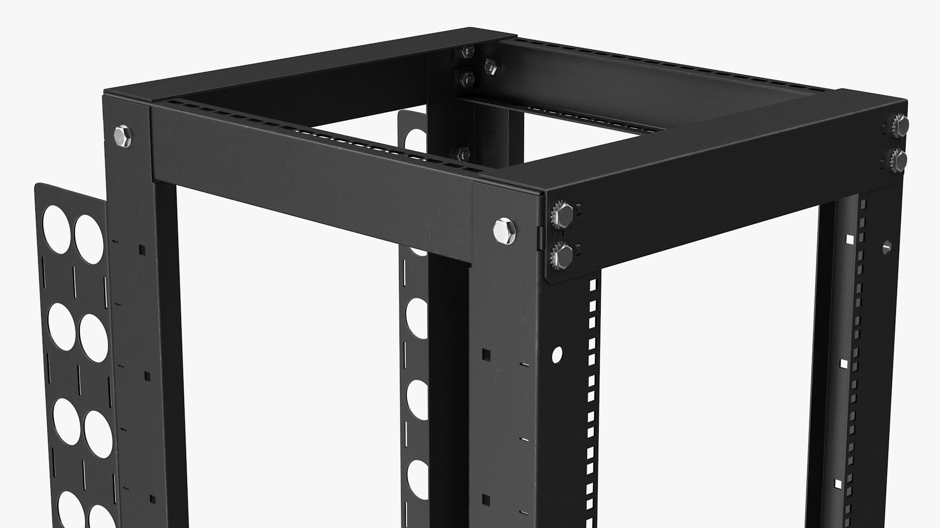 Open Frame Server Rack 24U Empty 3D
