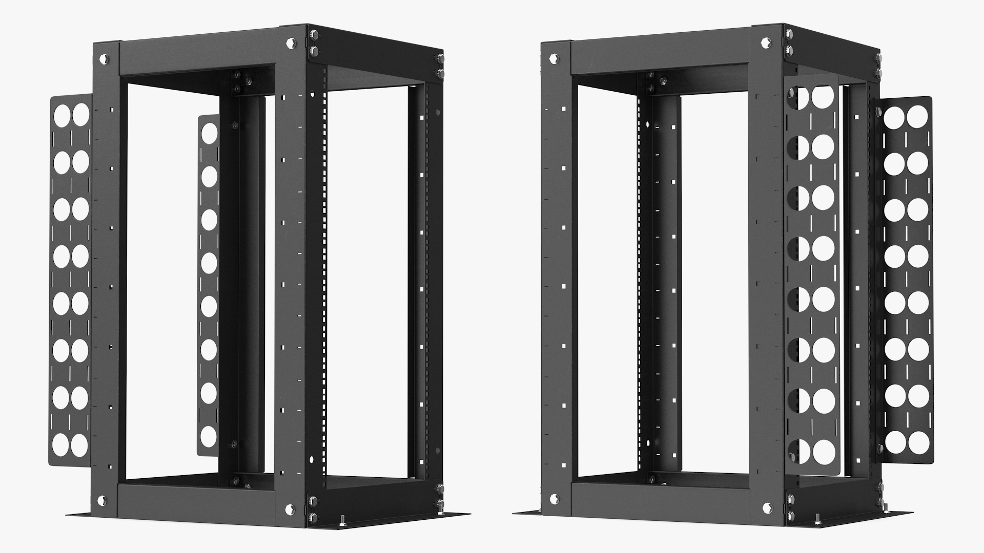 Open Frame Server Rack 24U Empty 3D