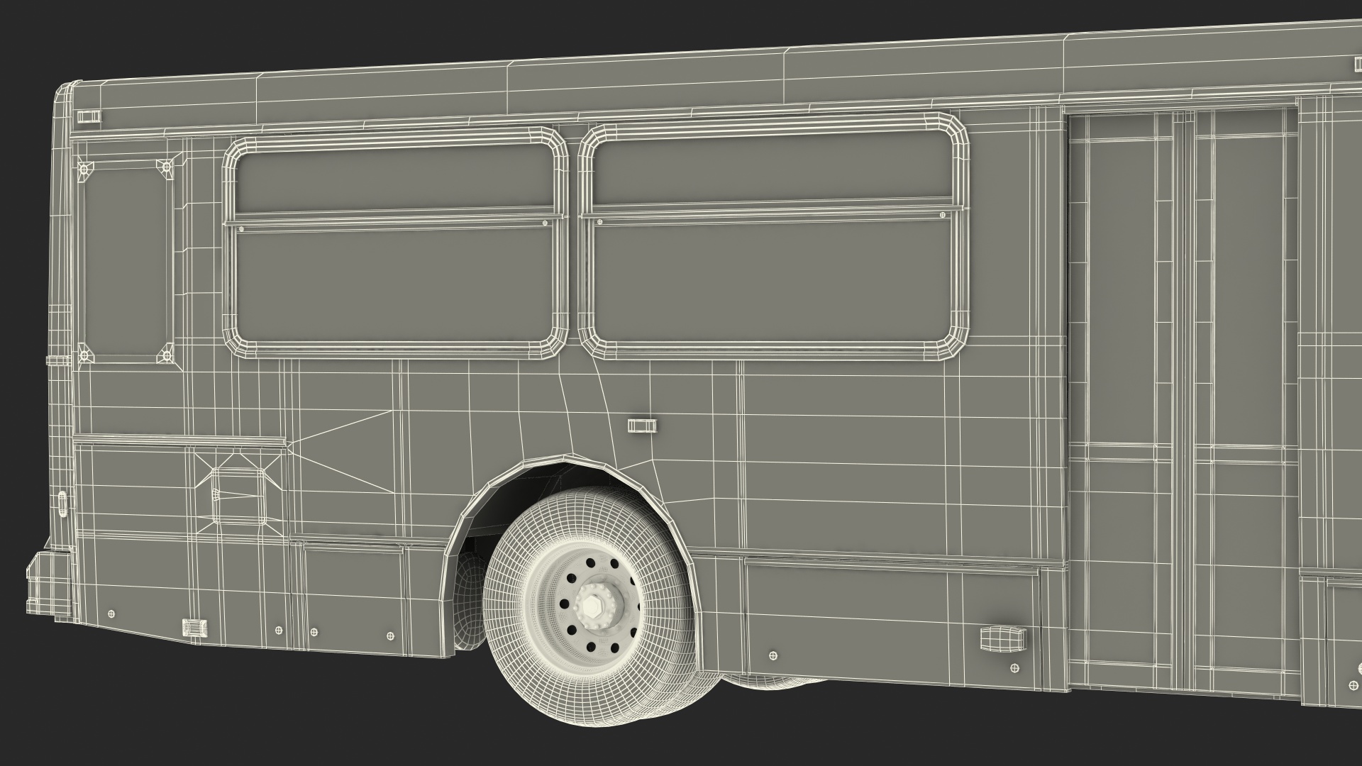 Bus Nabi Model 416 Simple Interior 3D model