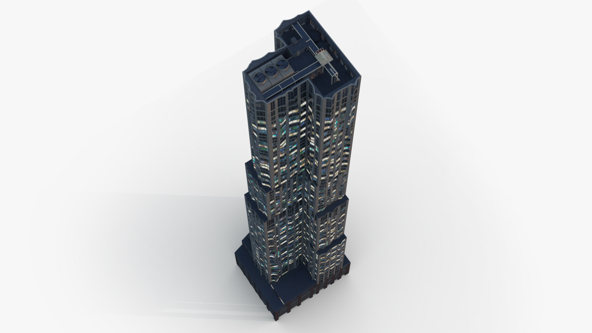 3D New York by Gehry At Night