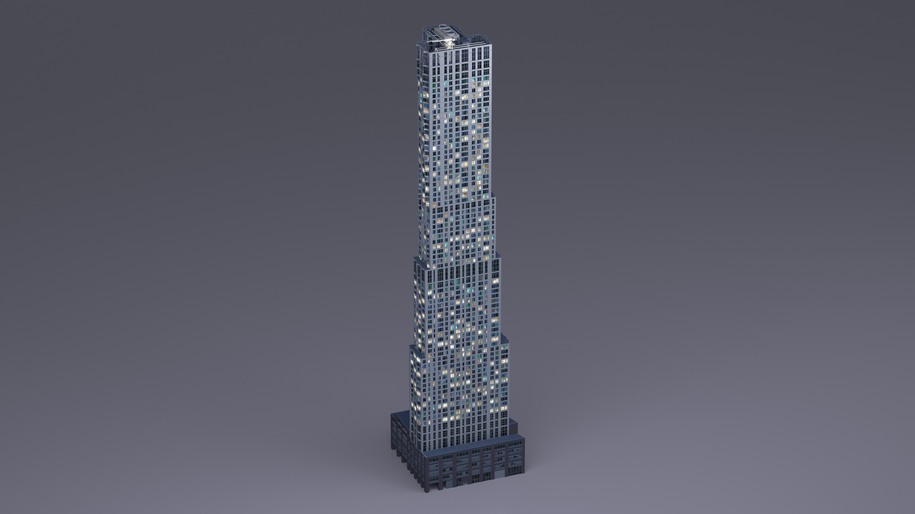 3D New York by Gehry At Night