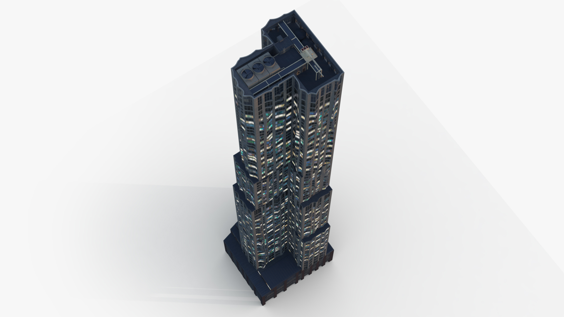 3D New York by Gehry At Night