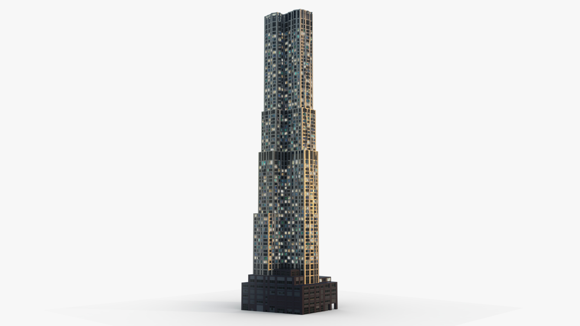 3D New York by Gehry At Night