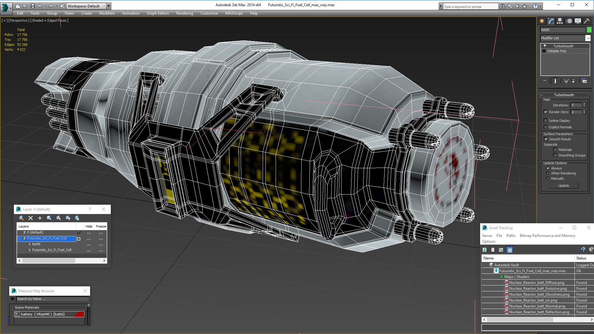 Futuristic Sci Fi Fuel Cell 3D