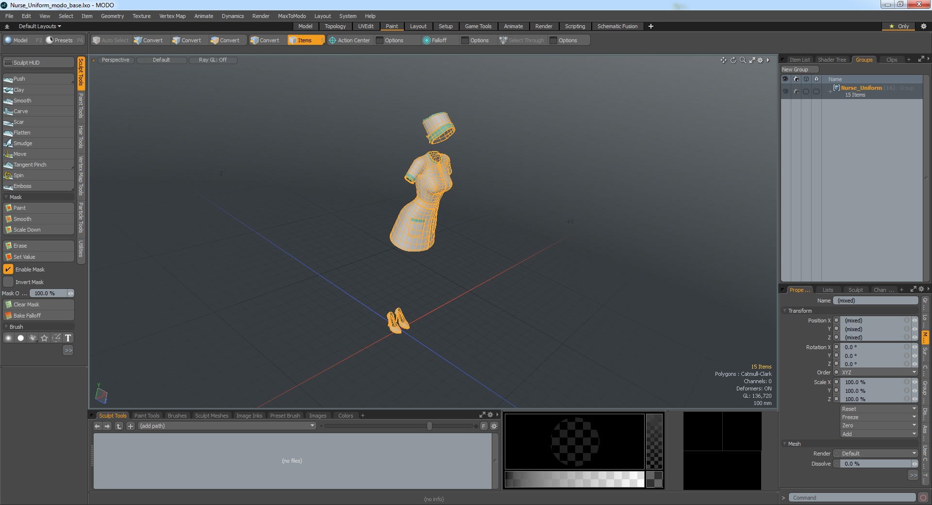 3D Nurse Uniform model