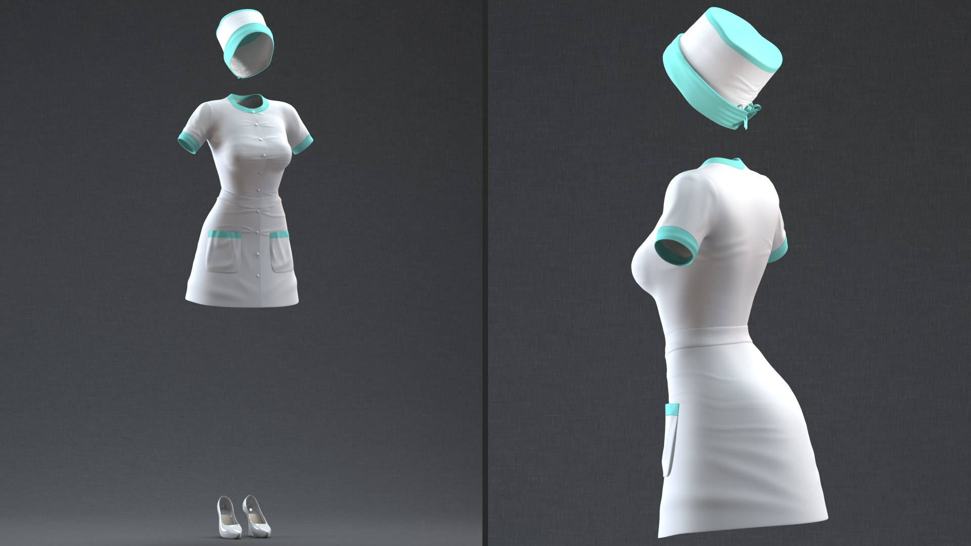 3D Nurse Uniform model