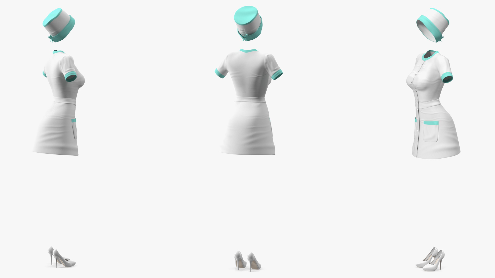 3D Nurse Uniform model