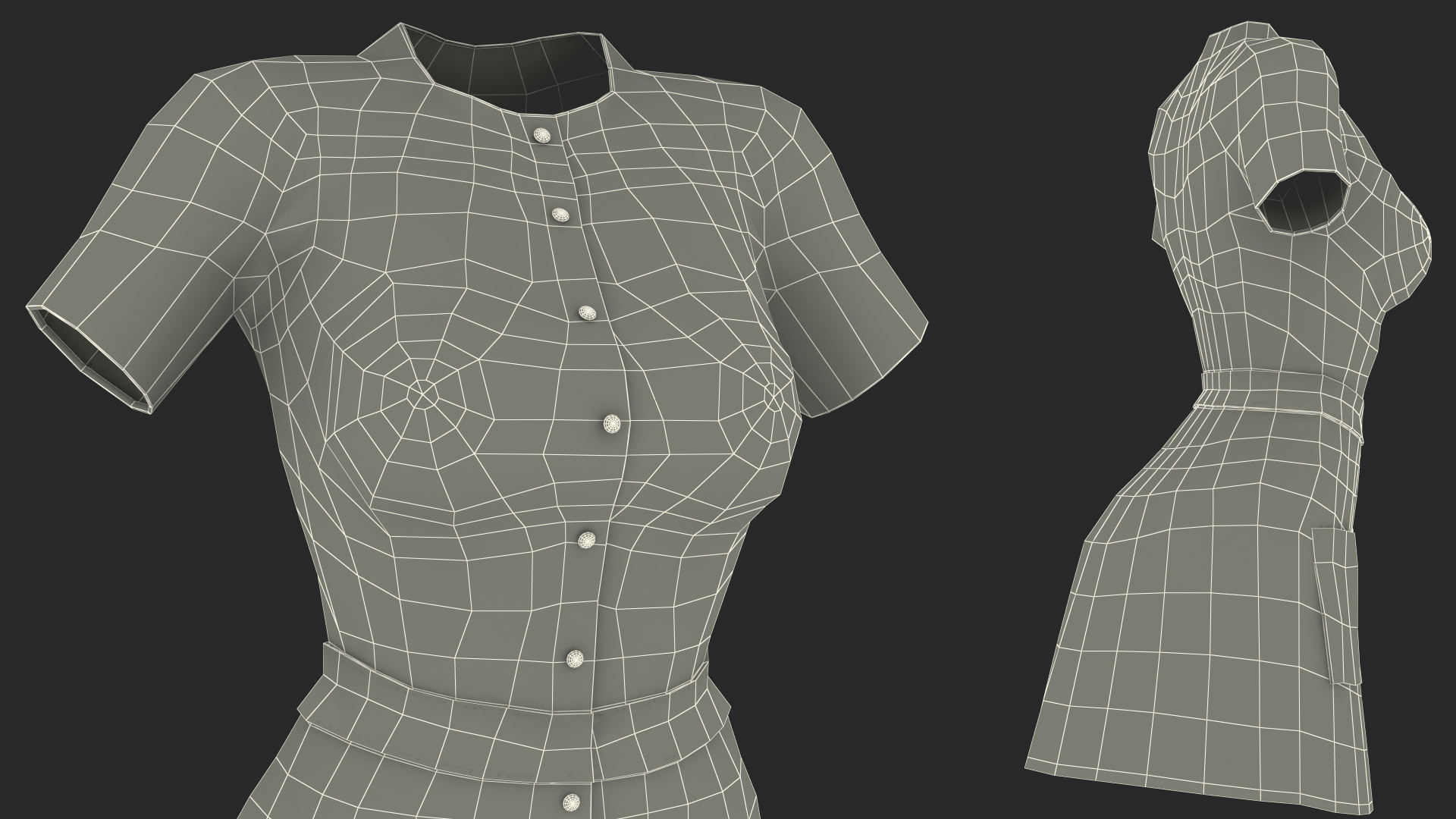 3D Nurse Uniform model