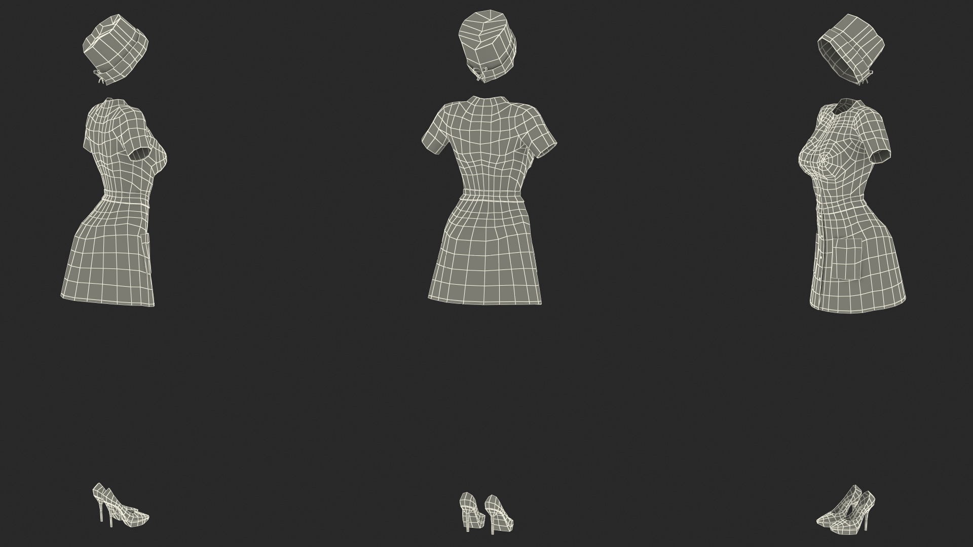 3D Nurse Uniform model