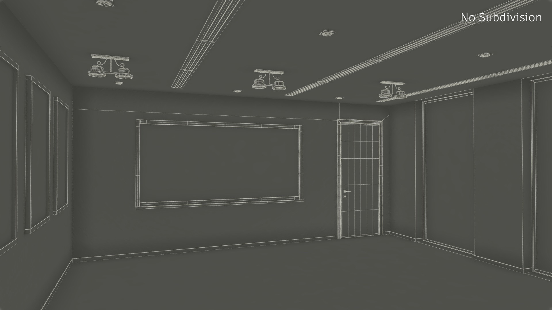 3D Classroom Interior model