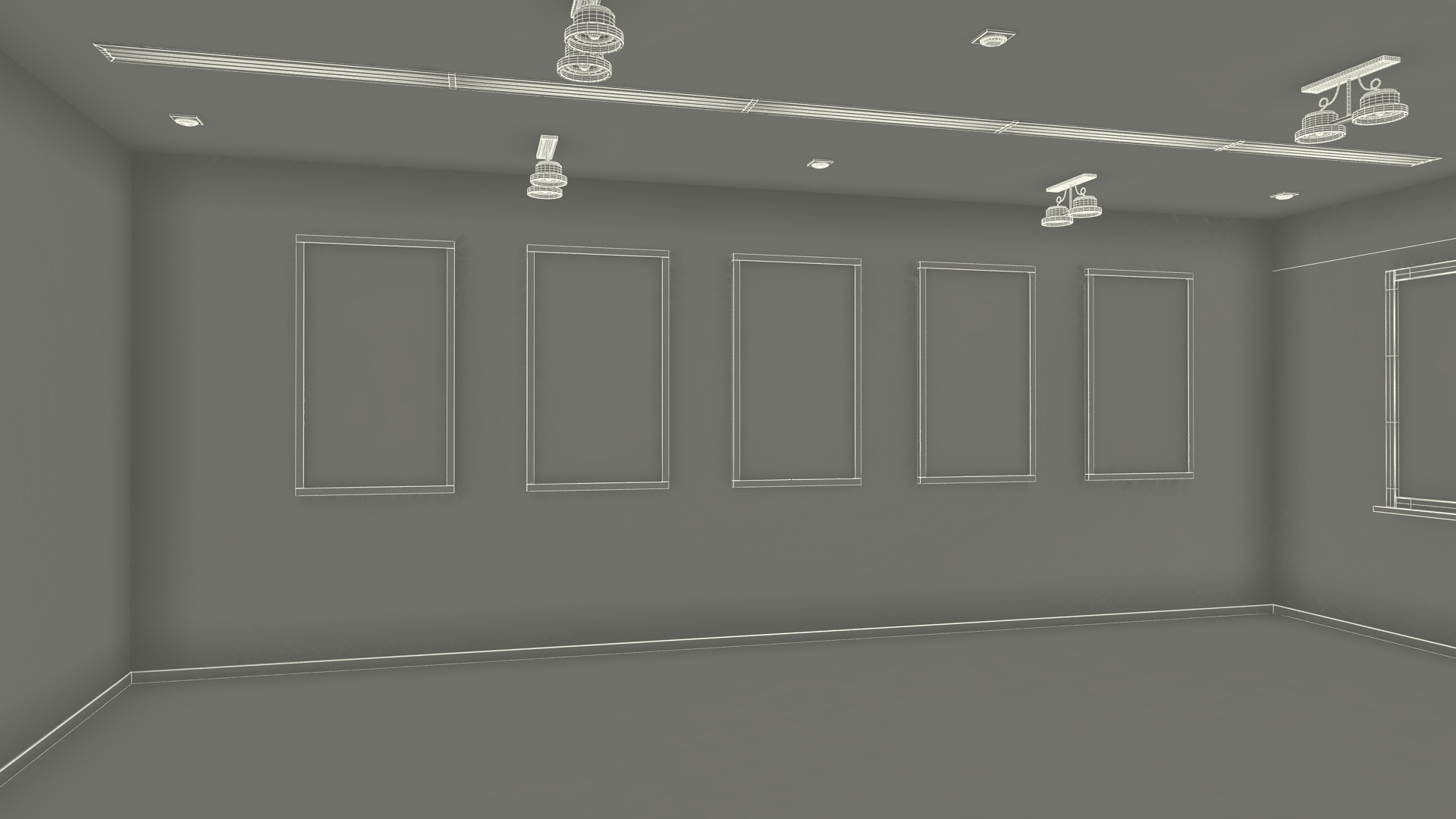 3D Classroom Interior model