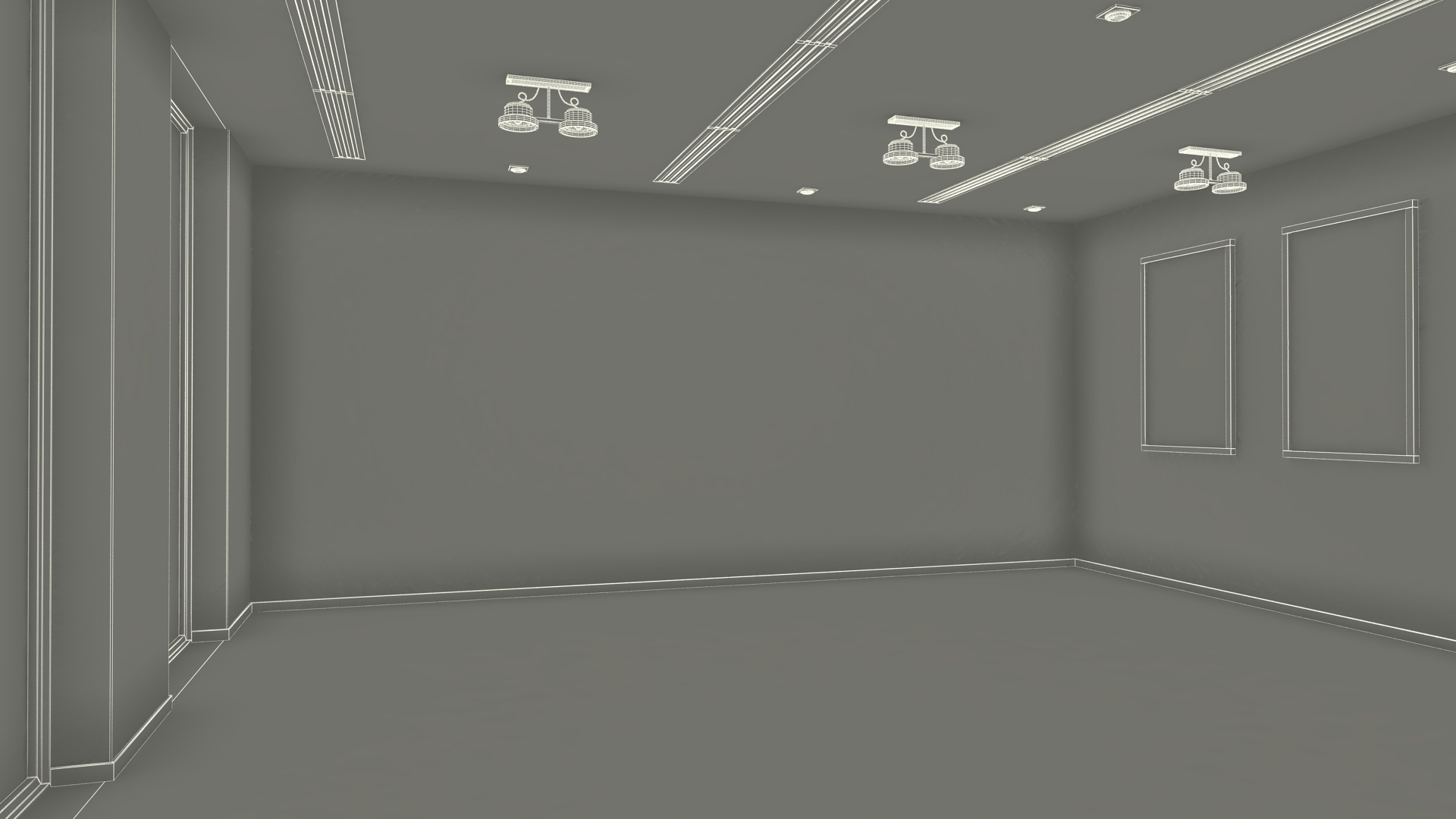 3D Classroom Interior model