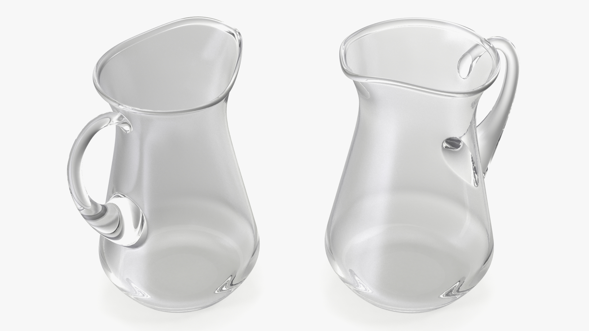 3D Glass Jug With Handle
