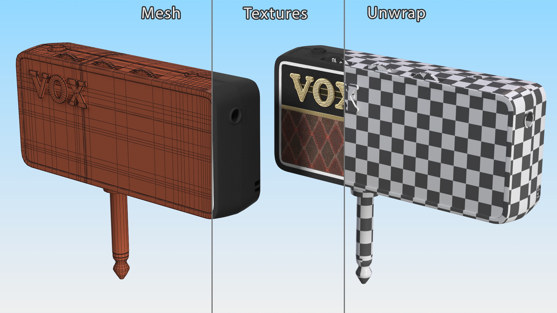Portable Guitar Amplifier VOX AC30 3D model