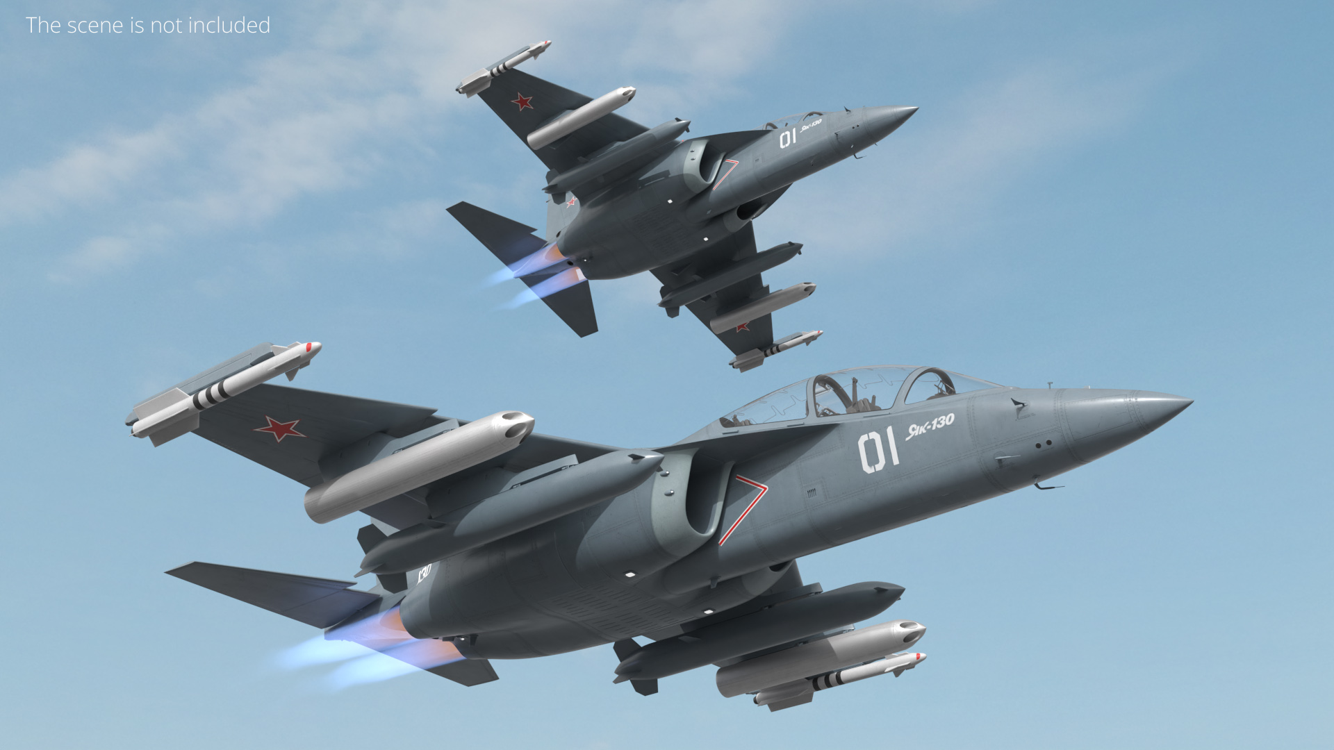 Yakovlev Yak-130 Aermacchi M-346 Light Attack Jet Rigged - view 3
