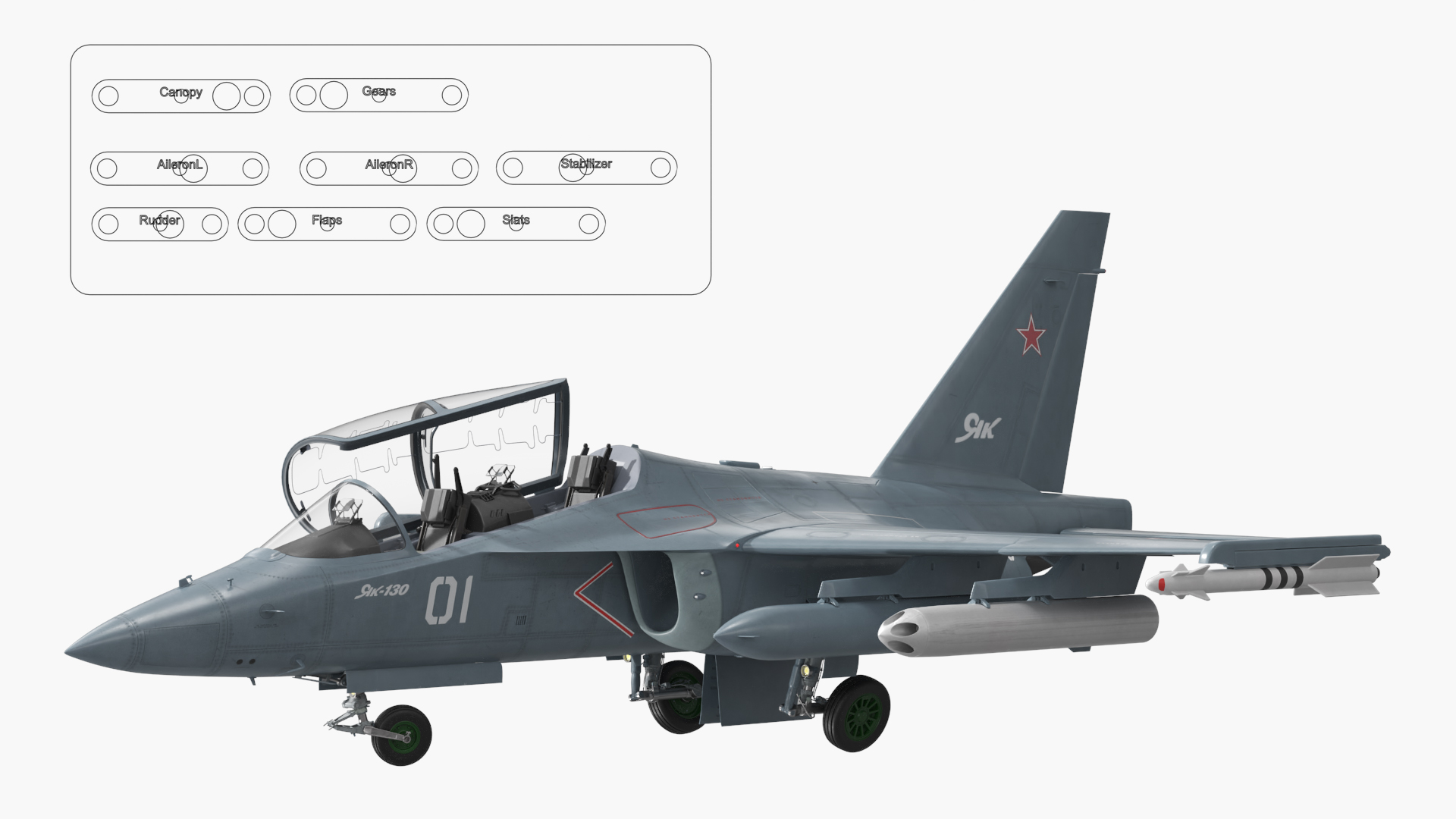 Yakovlev Yak-130 Aermacchi M-346 Light Attack Jet Rigged - view 5