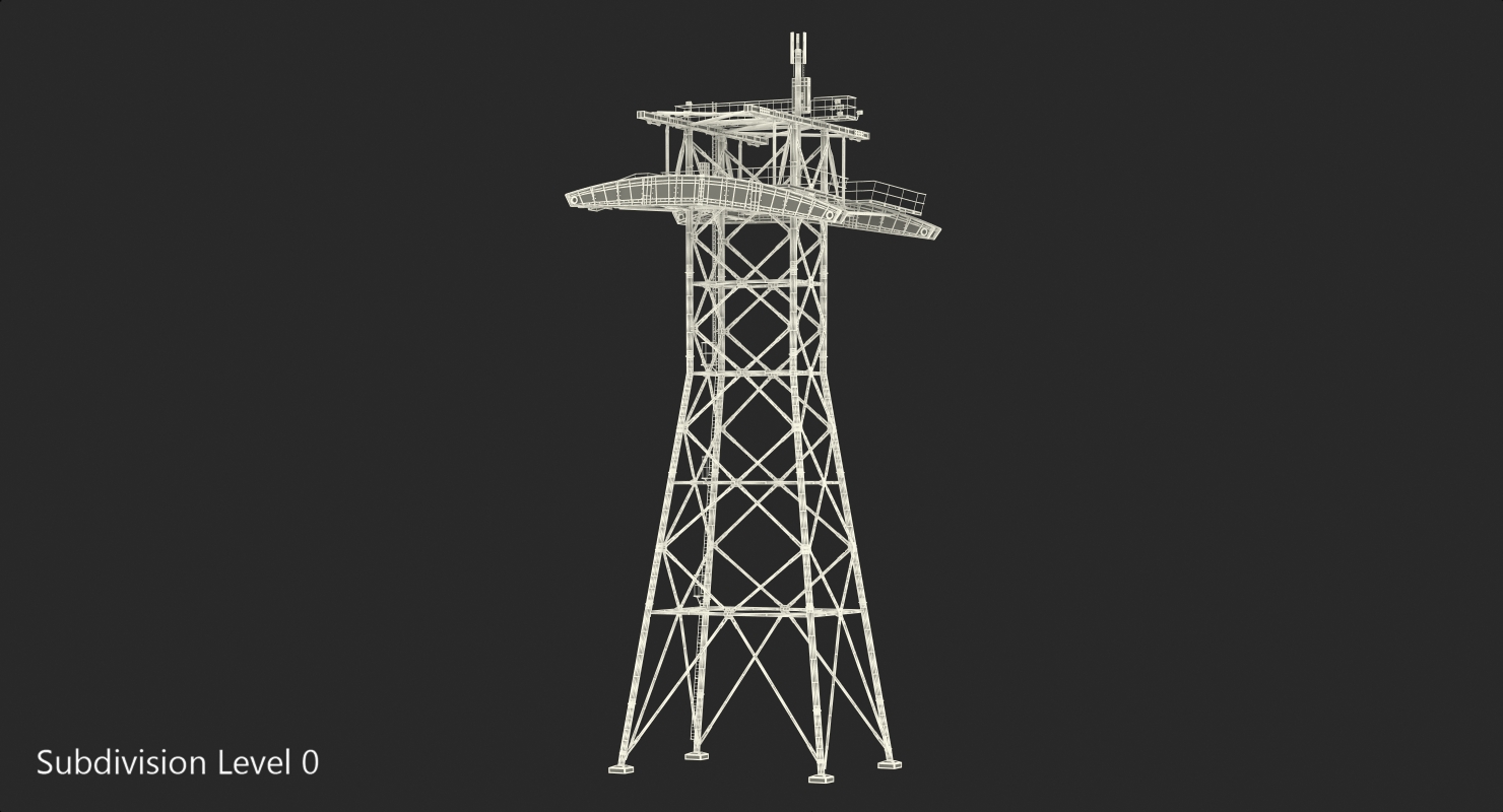 3D Gondola Lift Tower model