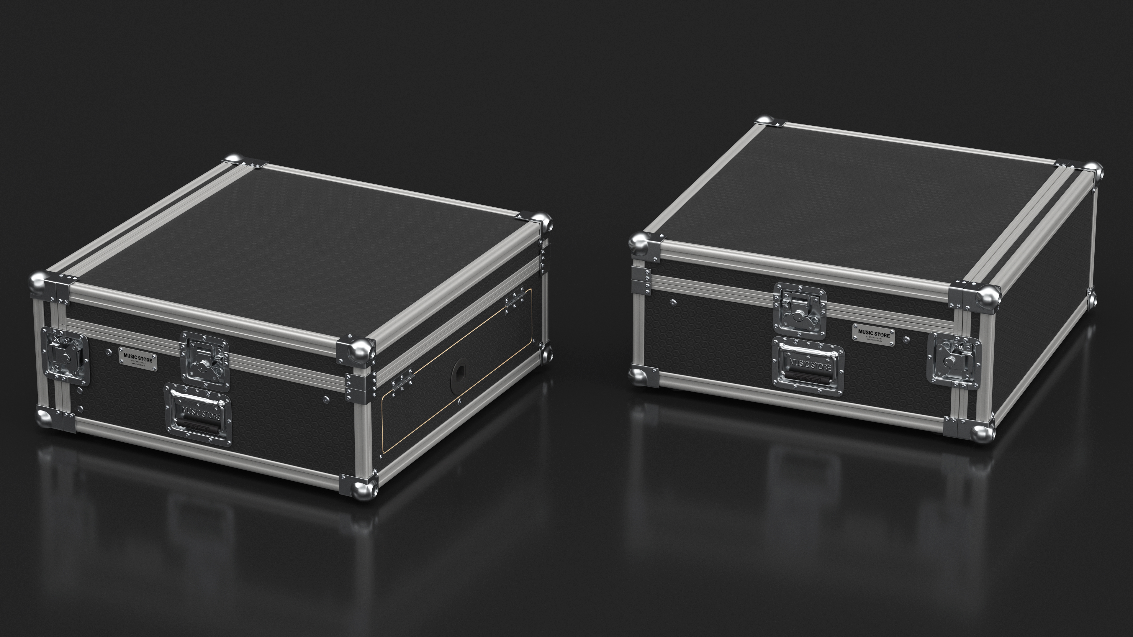 Studio Rack Flight Case 17x48x48cm 3D model