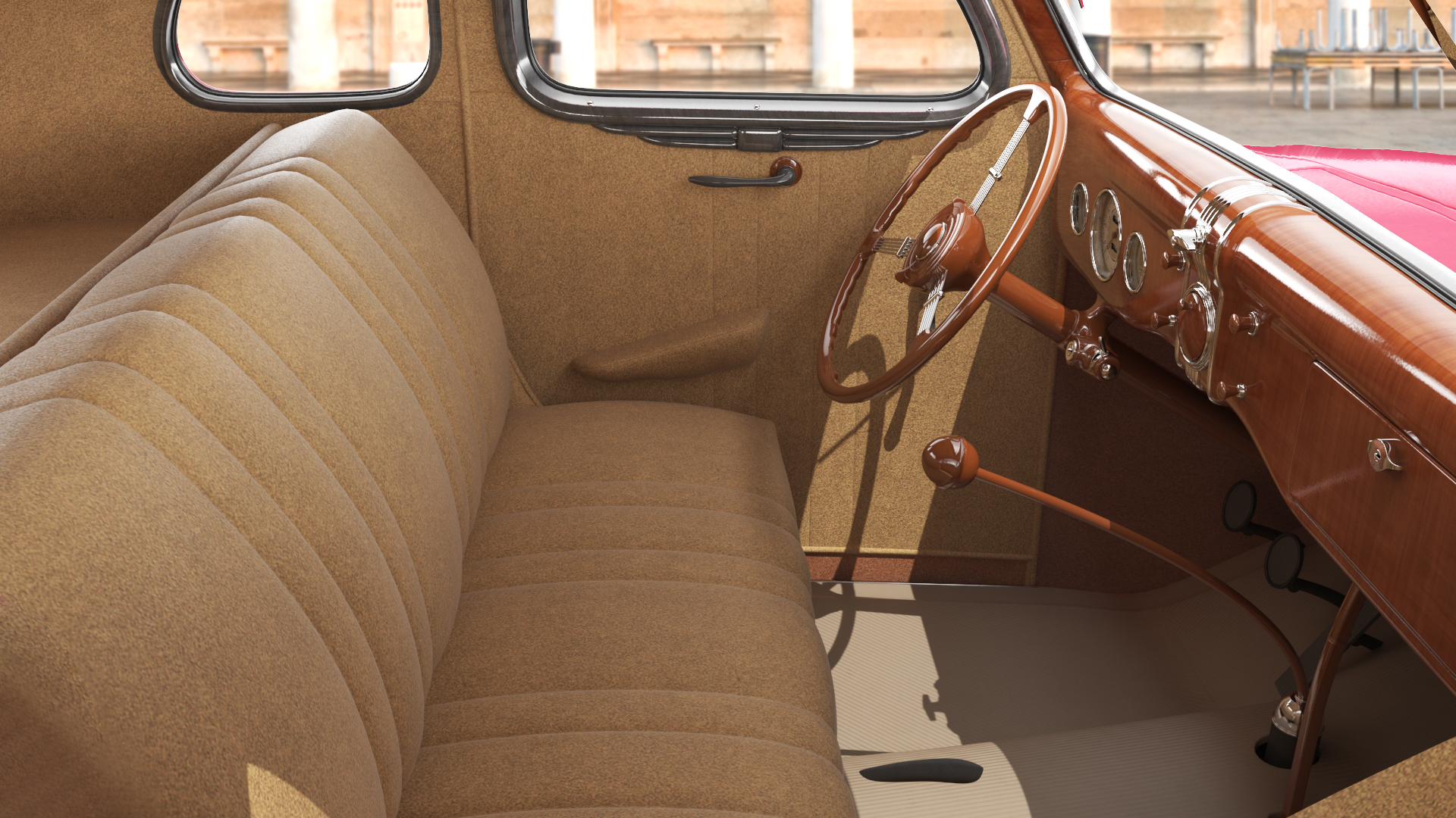 1936 Ford V8 Coupe Red 3D