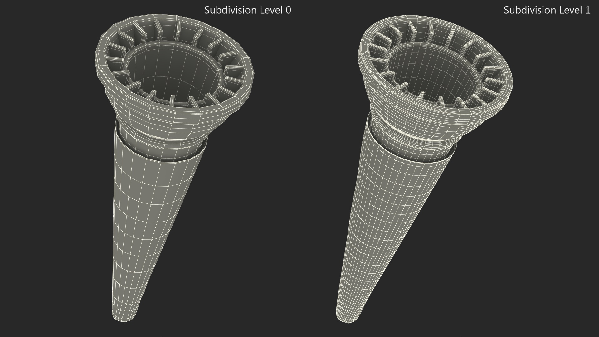 3D Pointed Bottom JOY Cake Cone model