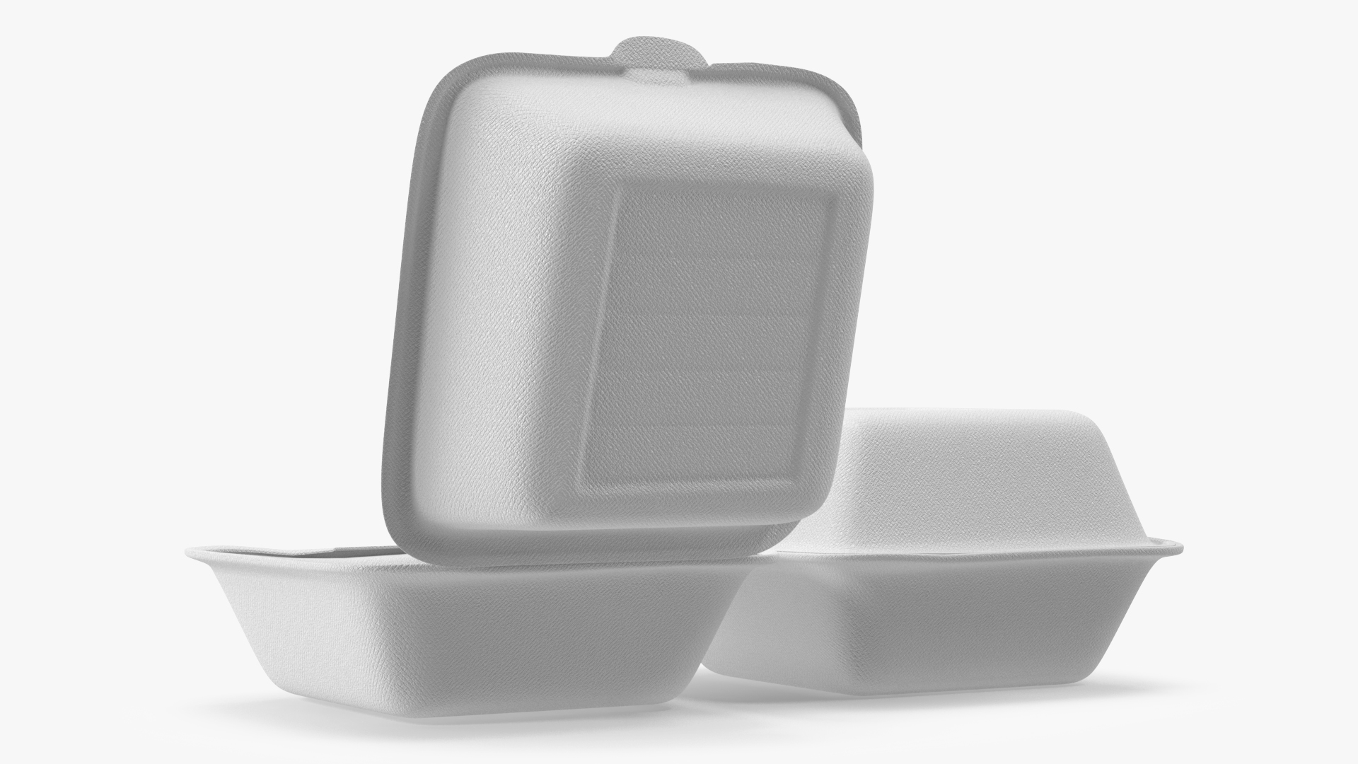Food Box Square Set 3D model