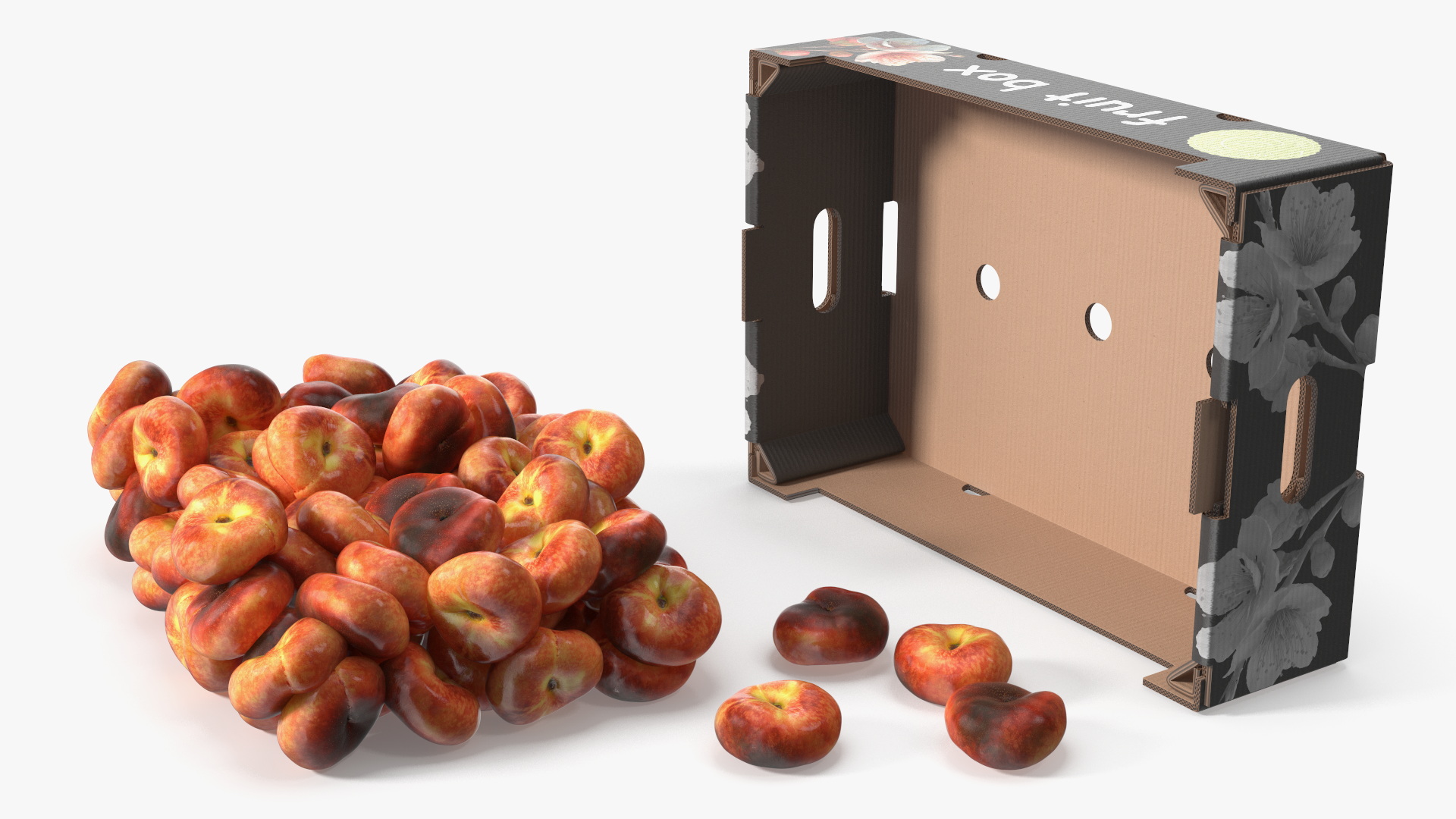 Organic Flat Peaches in Corrugated Box, view 6