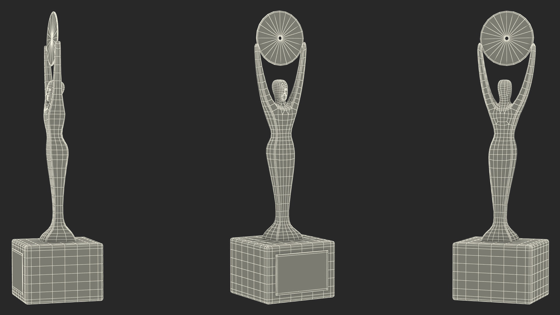 3D Rock and Roll Hall of Fame Trophy Crushed